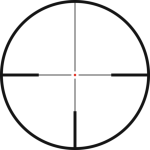 4-DH reticle subtension diagram