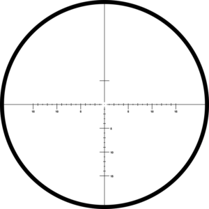 MOAK+ reticle subtension diagram