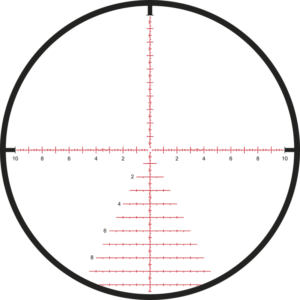 SKMR4+ reticle subtension diagram